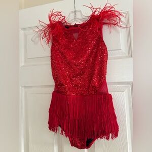 Weissman Red Dance Costume. Girls Soze MC
